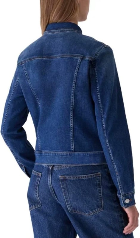 Calvin Klein Womens Long Sleeve Button Up Denim Classic Trucker Jacket