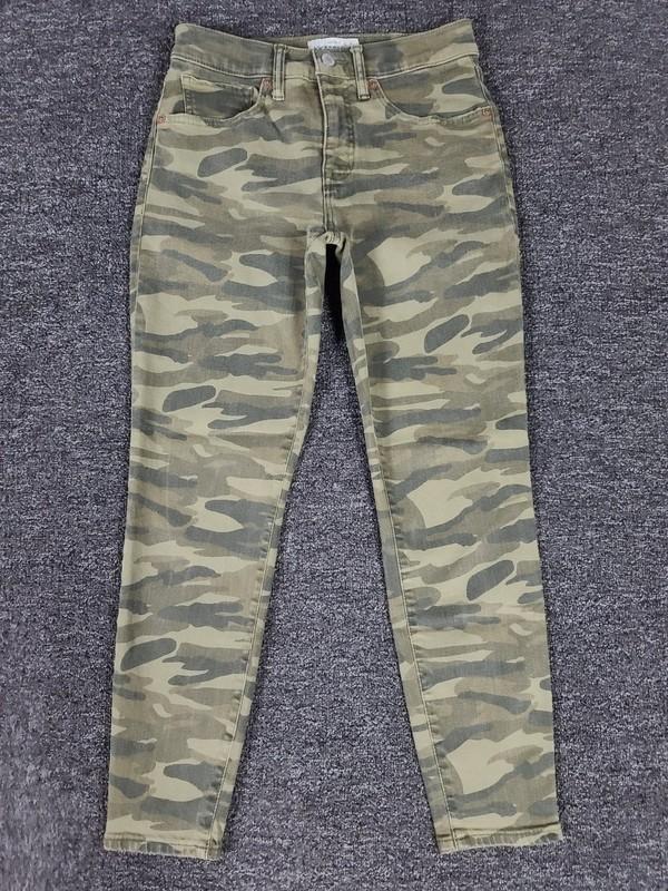 Camo Jeans Womens 4/27 Lucky Brand Ava Skinny Stretch 27x26 Ankle Casual Denim