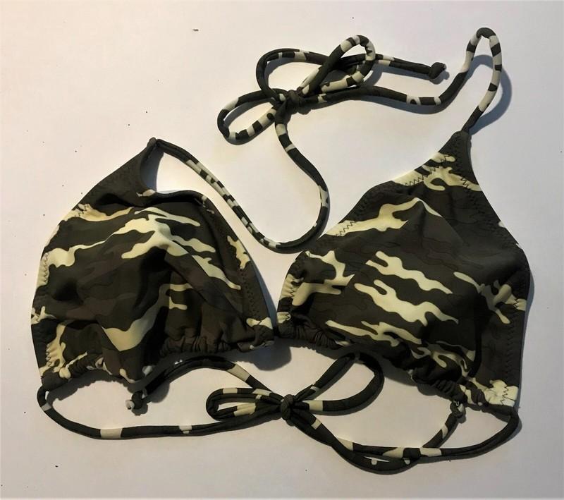 CAMO STRING BIKINI TOP - NEW - SIZE 9/10 - TOP ONLY