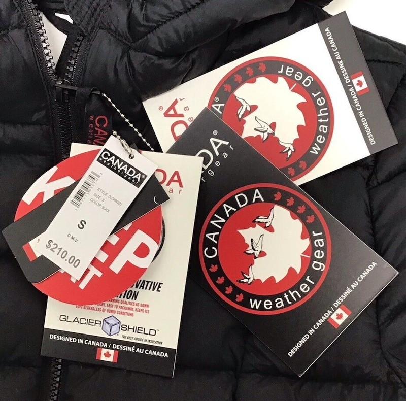 Canada Weather Gear Coat Hooded Packable Puffer Womens S Glacier Shield Black