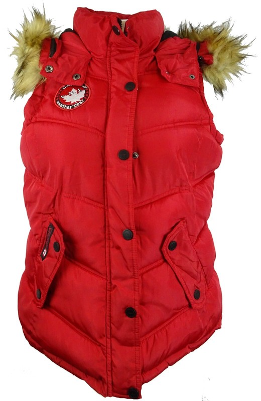Canada Weather Gear Women's Hooded Puffer Vest - Available In Multiple Colors