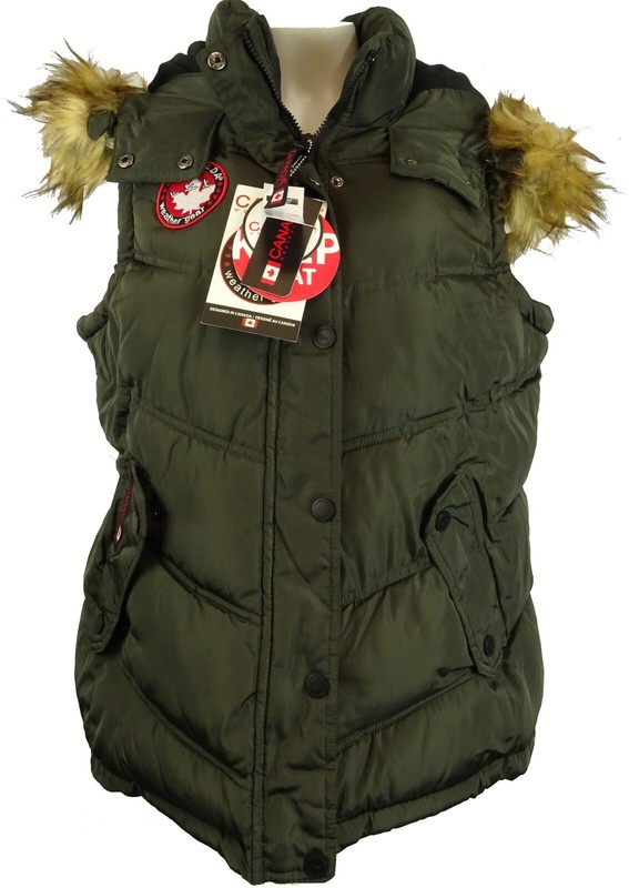 Canada Weather Gear Women's Hooded Puffer Vest - Available In Multiple Colors