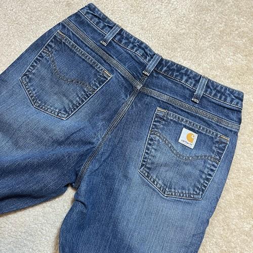 Carhartt Bootcut Jeans Mid Rise Traditional Fit Blue Women's Size 10x30