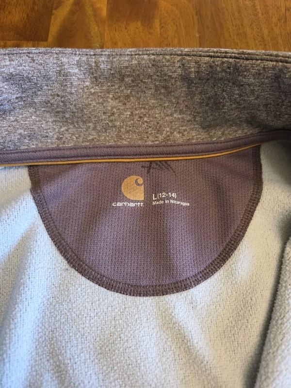 Carhartt Force Extreme Women Heather Mauve Full Zip Fleece Lined Jacket Large