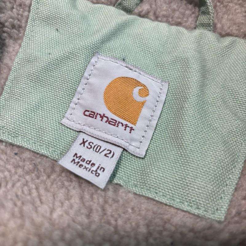 Carhartt Jacket Women's XS Coastline Green Sandstone Sherpa Lined