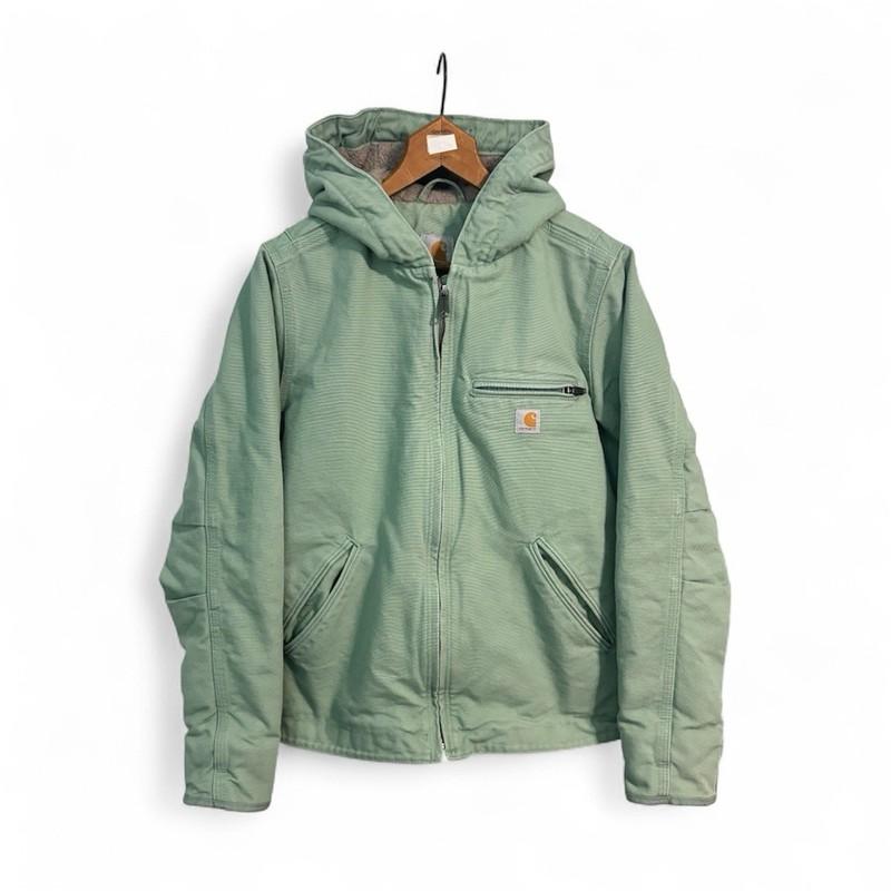 Carhartt Jacket Women's XS Coastline Green Sandstone Sherpa Lined