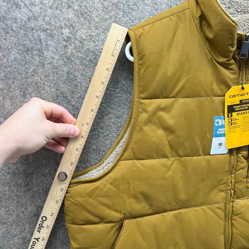 Carhartt Montana Vest Womens 2XL Reversible Puffer Beige Duck Insulated Sherpa