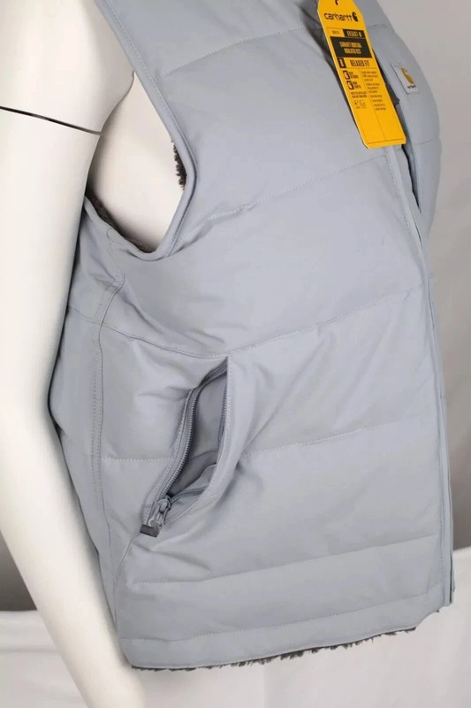 Carhartt Women's Montana Puffer Vest Insulated Reversible Sherpa Light Blue