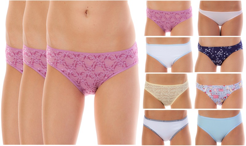 Casual Nights Women's 3 Pack Hipster Brief Panty
