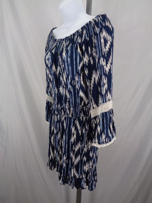 Cato Blue Bell Sleeve Off Shoulder Romper Shorts Size Small New