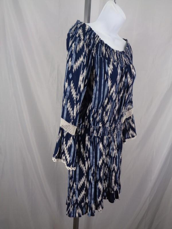 Cato Blue Bell Sleeve Off Shoulder Romper Shorts Size Small New