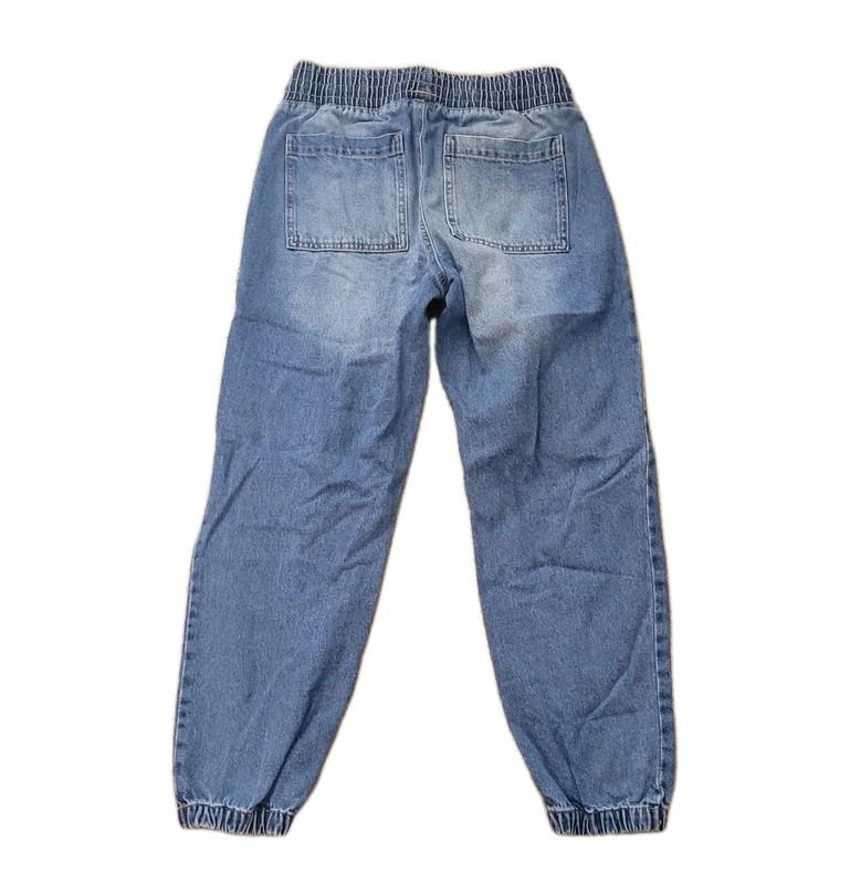 Celebrity Pink Jeans Womens S Blue Distressed Elastic Waist Pull On Denim Jogger