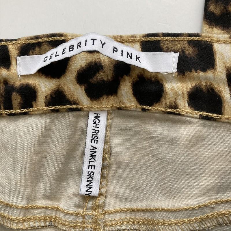 Celebrity Pink Junior's Pants Size 7 Cheetah Print High Rise Ankle Skinny