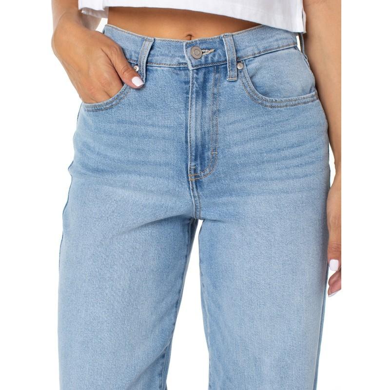 Celebrity Pink Junior Womens High Rise Relaxed Straight Light Wash Jeans NEW