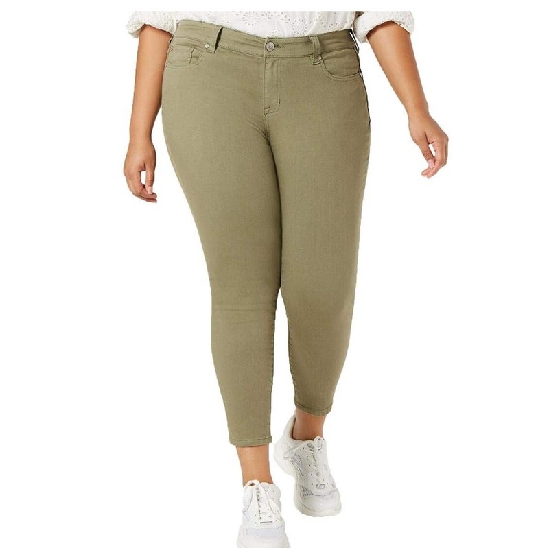 Celebrity Pink Womens Plus 20 Green Tea Denim Skinny Fit Ankle Jeans NWT CE20
