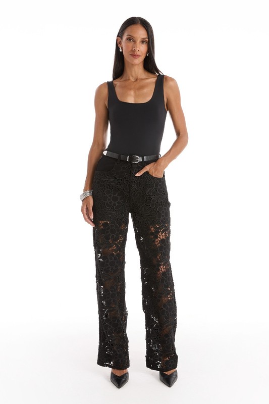 Celeste High Rise Jean Black And White THE NOLI SHOP