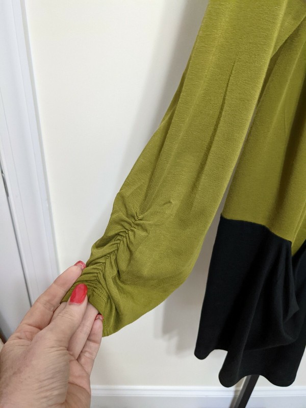 Chalet Women's Plus Olive Green Black Open Bamboo Knit Duster Jacket Size 1X