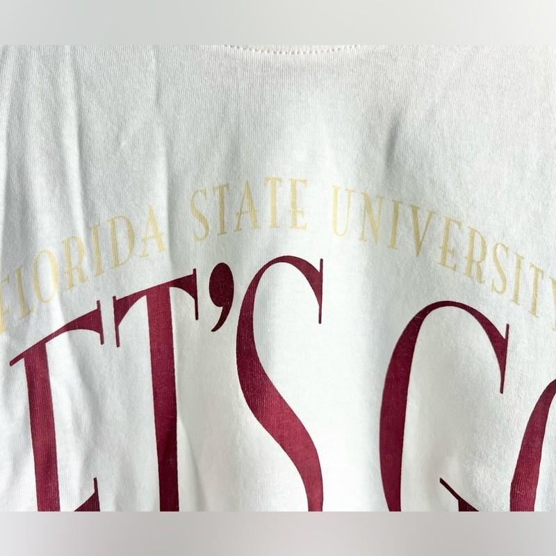 Champion Women’s Slight Cropped FSU White T-Shirt Size XXL