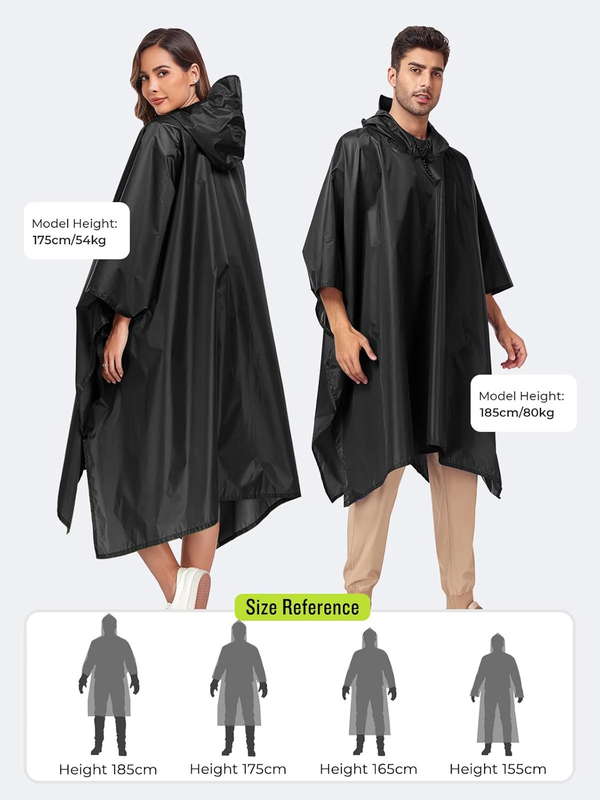 Chaqueta Impermeable Con Capucha Y Poncho De Lluvia