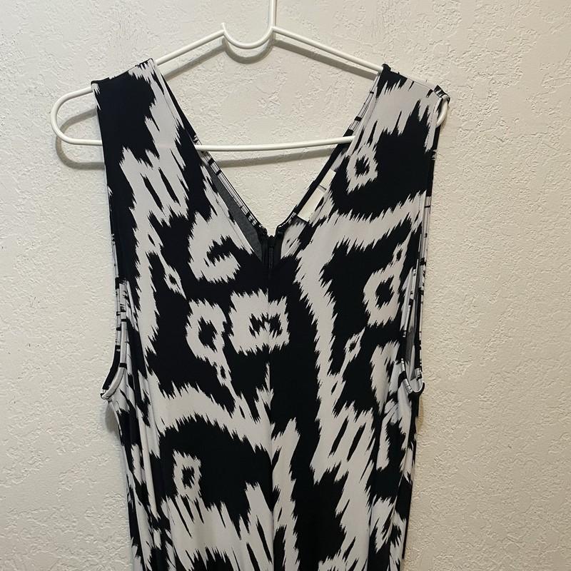 Chico’s 3 US XL Sleeveless Long Wide Leg Jumpsuit Classic Stretchy