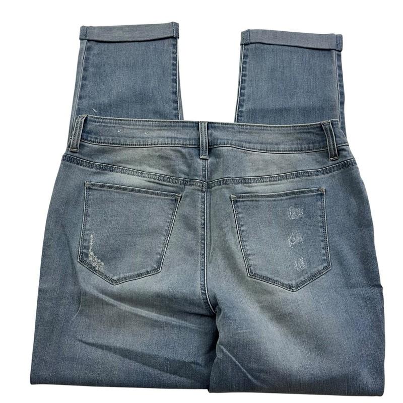 Chico's Platinum Ankle Distressed Jeans Women's Size 1(8)