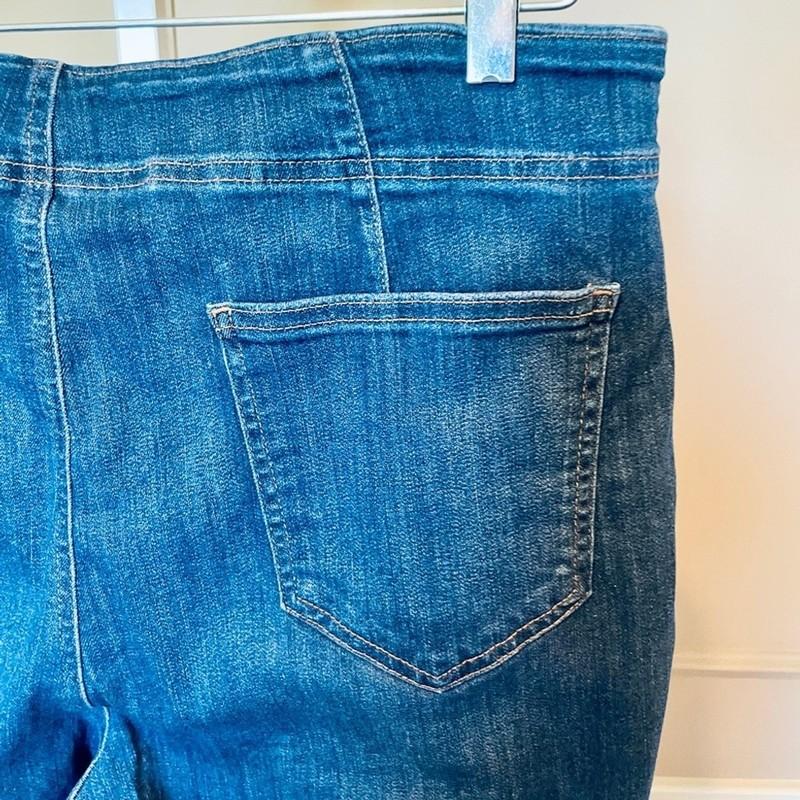Chico's Pull On Wide Leg Capri 14 NWOT 2.5 Cropped Elastic Waist High Rise