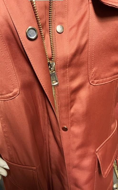 Chico's SATIN EXPLOPER JACKET Size 3 XL 16 18 Desert Red Rust Full Zip NWT $139