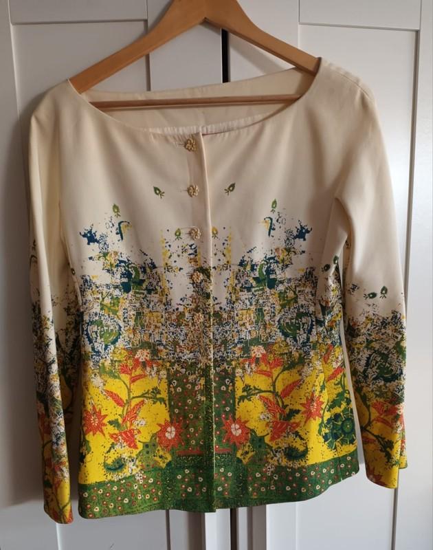 Christian Lacroix Vintage Jacket Size M Multicolor Floral Designer Couture
