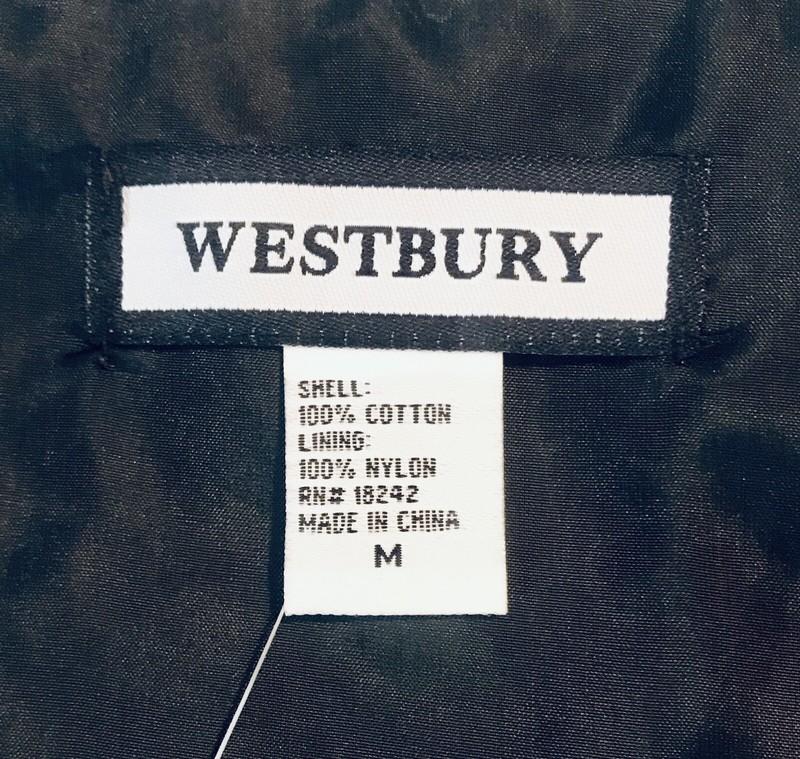 Christmas Holiday Button Up Vest Snowmen & Trees Women's Medium Westbury - NWT