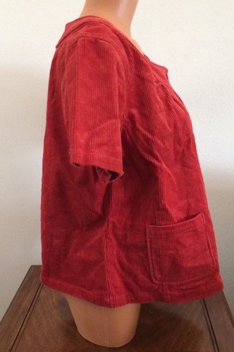 Christopher & Banks Women's Corduroy Jacket Blazer Orange Rust 70's 60's Retro L