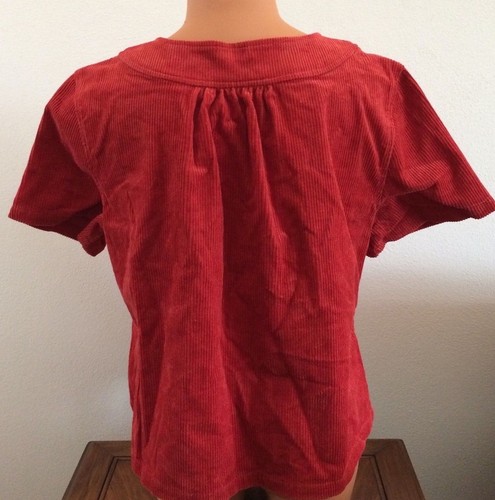 Christopher & Banks Women's Corduroy Jacket Blazer Orange Rust 70's 60's Retro L