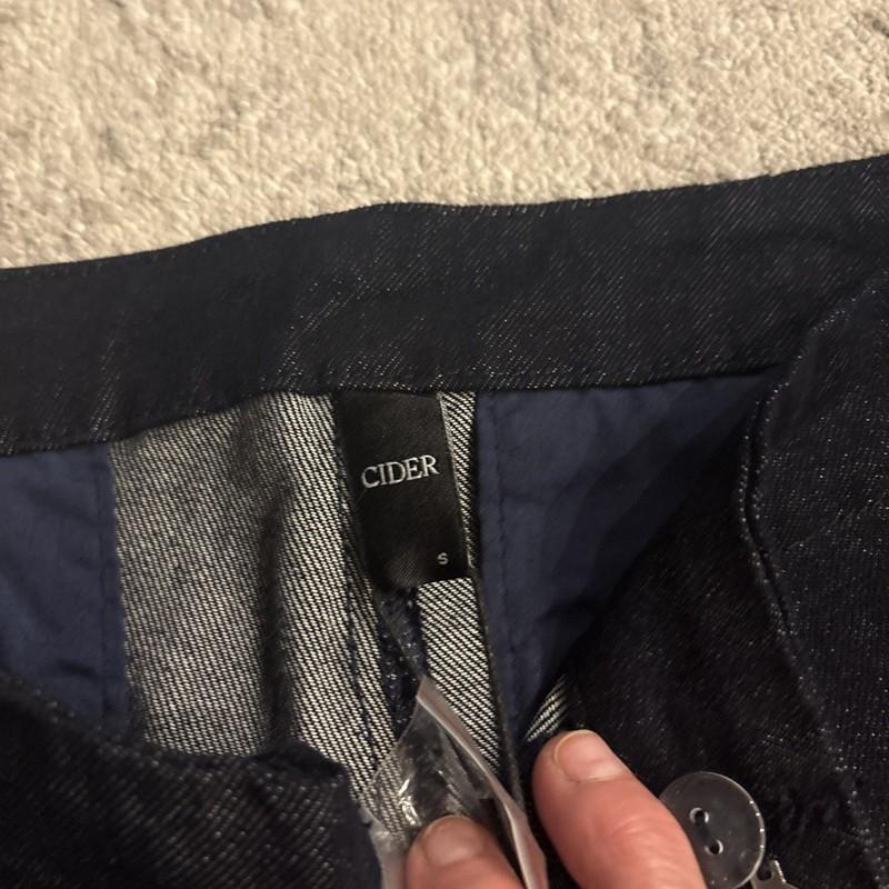 Cider Small Denim Capris New With Tags Dark Blue With Pockets