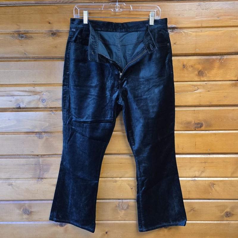 Citizens Of Humanity Demy Cropped Flare Velvet Jeans Deep Teal Size 32