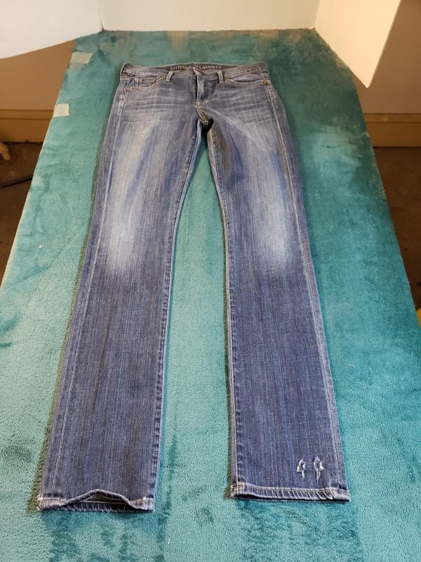 Citizens Of Humanity Jeans Sz 27 Womens Blue Stretch Ava Low Rise Straight