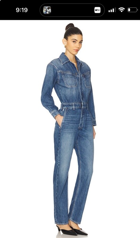 Citizens Of Humanity Solene Polished Jumpsuit In Phantom Denim Size 4 NWT