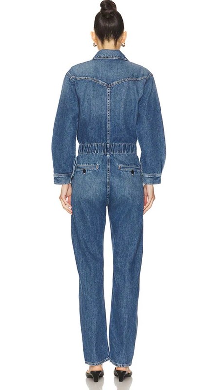 Citizens Of Humanity Solene Polished Jumpsuit In Phantom Denim Size 4 NWT