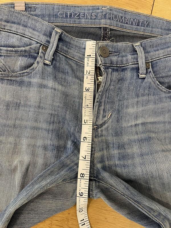 Citizens Of Humanity Women's Jeans W 25 In Blue Cotton Cropped