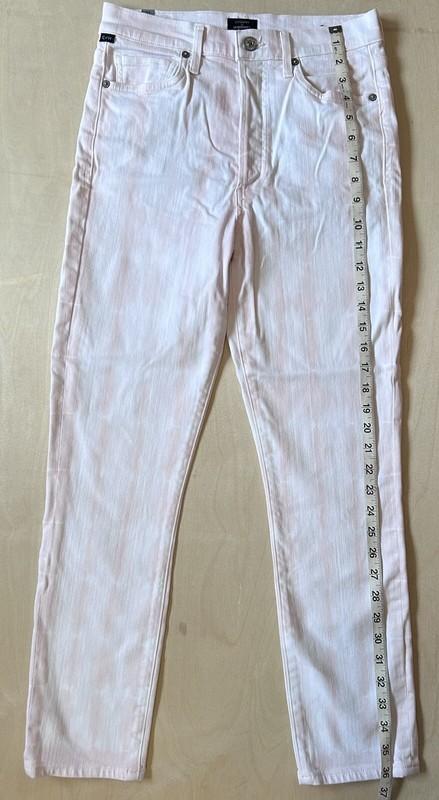 Citizens Of Humanity Women’s Sz 27 Olivia Crop High Rise Slim Stripy Jeans