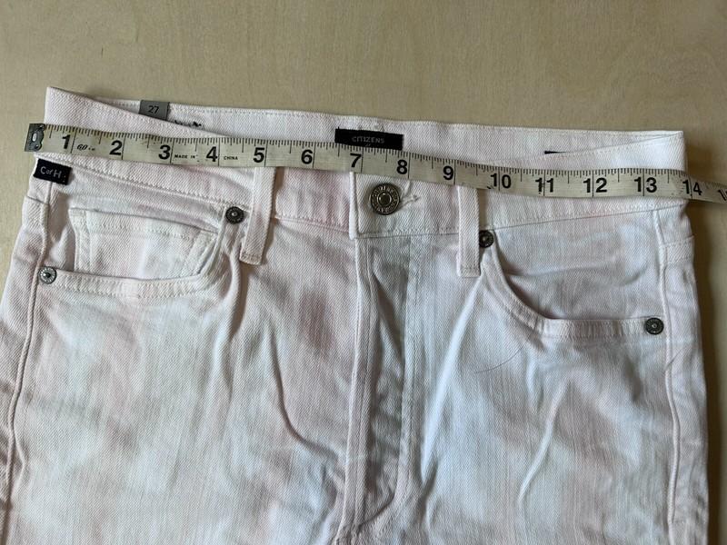 Citizens Of Humanity Women’s Sz 27 Olivia Crop High Rise Slim Stripy Jeans