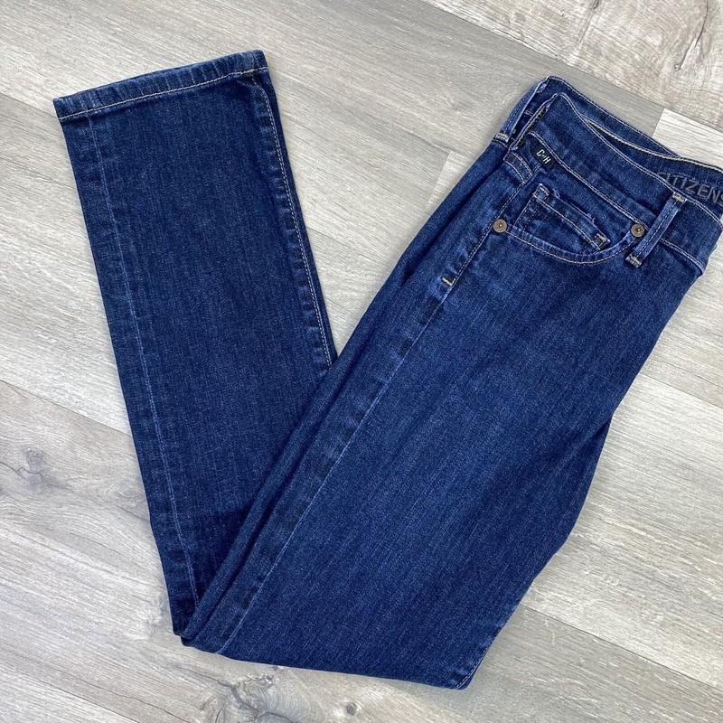 Citizens Of Humanity Womens Elson Medium Rise Straight Leg Jeans Blue Size 0/25
