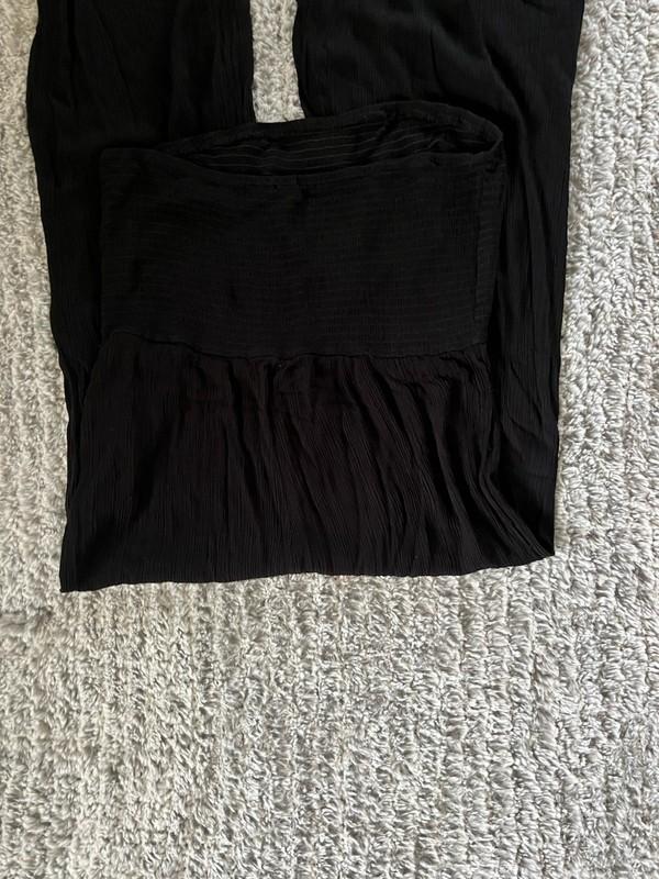 City Chic Halter Wide Leg Jumpsuit Women's 18 Black Textured Pull On