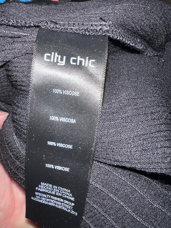 City Chic Halter Wide Leg Jumpsuit Women's 18 Black Textured Pull On