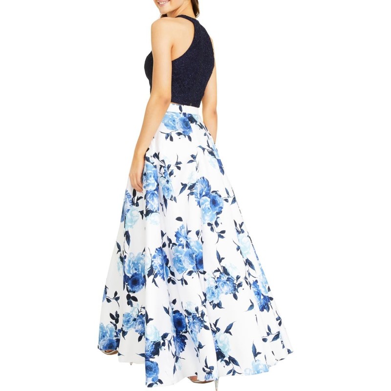 City Studio Womens Floral Flyaway Two Piece Dress Juniors BHFO 4815