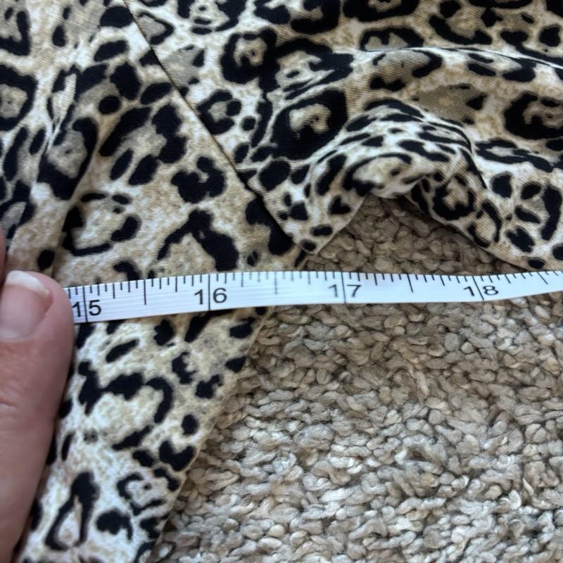 Clara Sun Woo Signature 3/4 Sleeve Jumpsuit Cheetah Leopard Size XS Made In USA