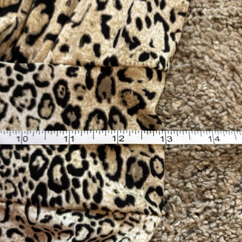 Clara Sun Woo Signature 3/4 Sleeve Jumpsuit Cheetah Leopard Size XS Made In USA