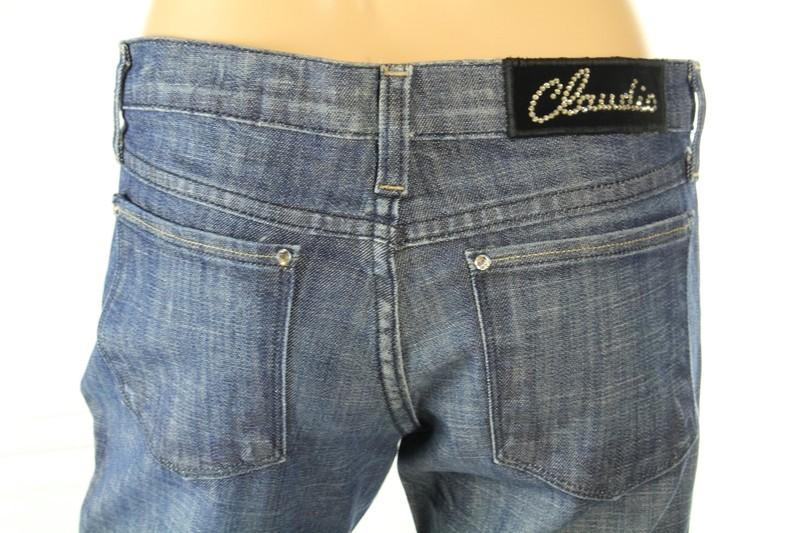 Claudio Milano Women's Crystal embellished Denim Jeans
