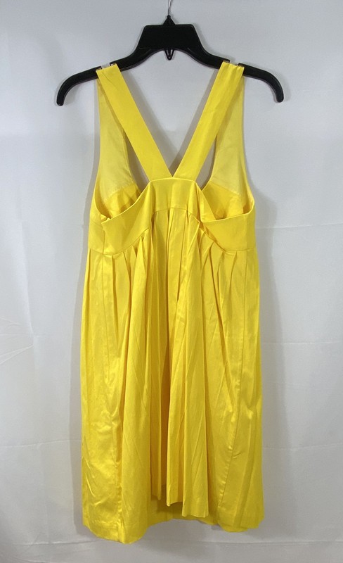 Club Monaco Womens Yellow Pleated Sleeveless Spring Midi Dress Light Size 10 New