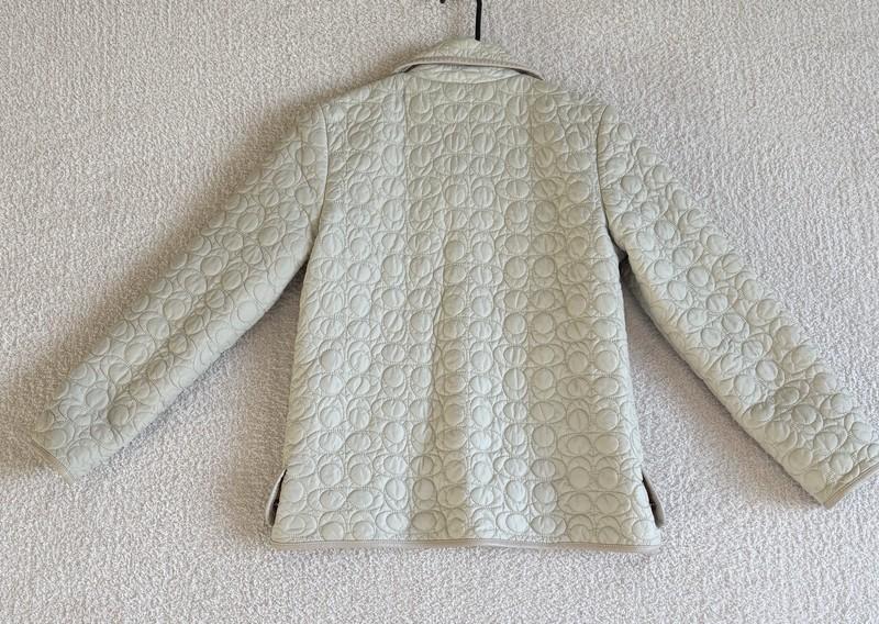 Coach Leatherware Quilted Jacket Lightweight Snap Coat Size XS Light Beige
