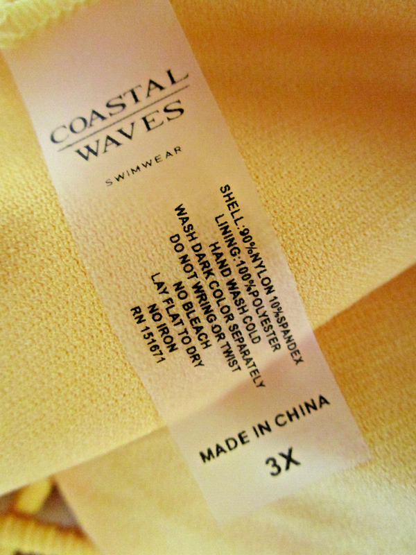 Coastal Waves Swimming Suit One Piece NWT Size 3X Swimwear