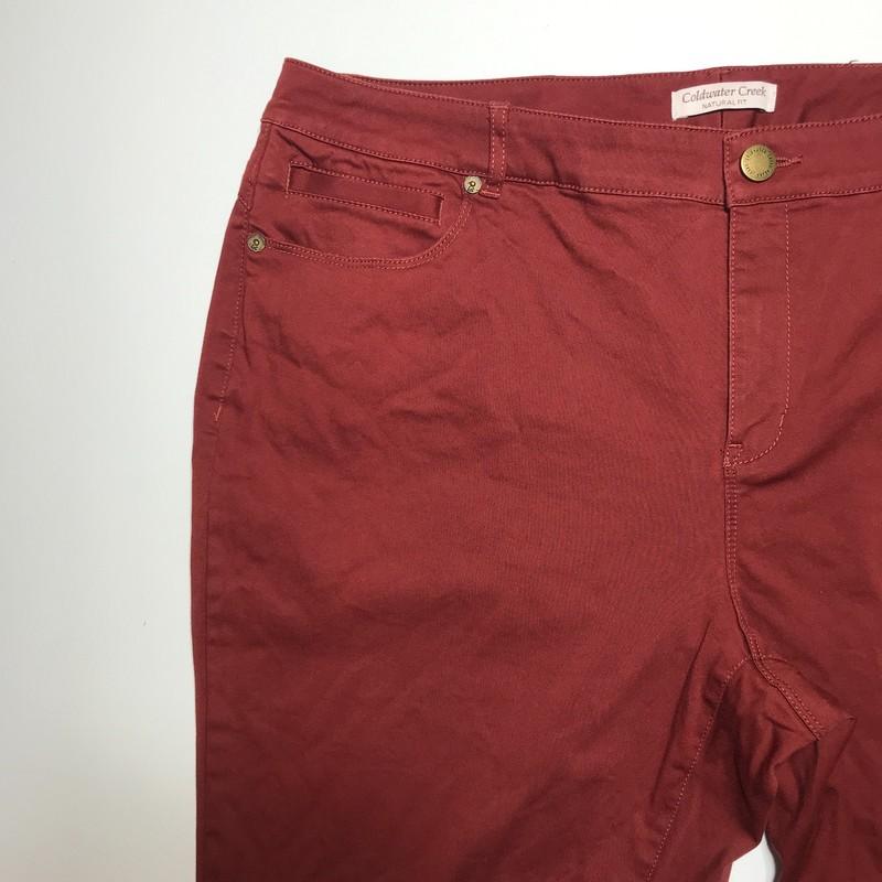 Coldwater Creek Jeans Size 18 Rust Orange Stretch Straight Flattering Silhouette